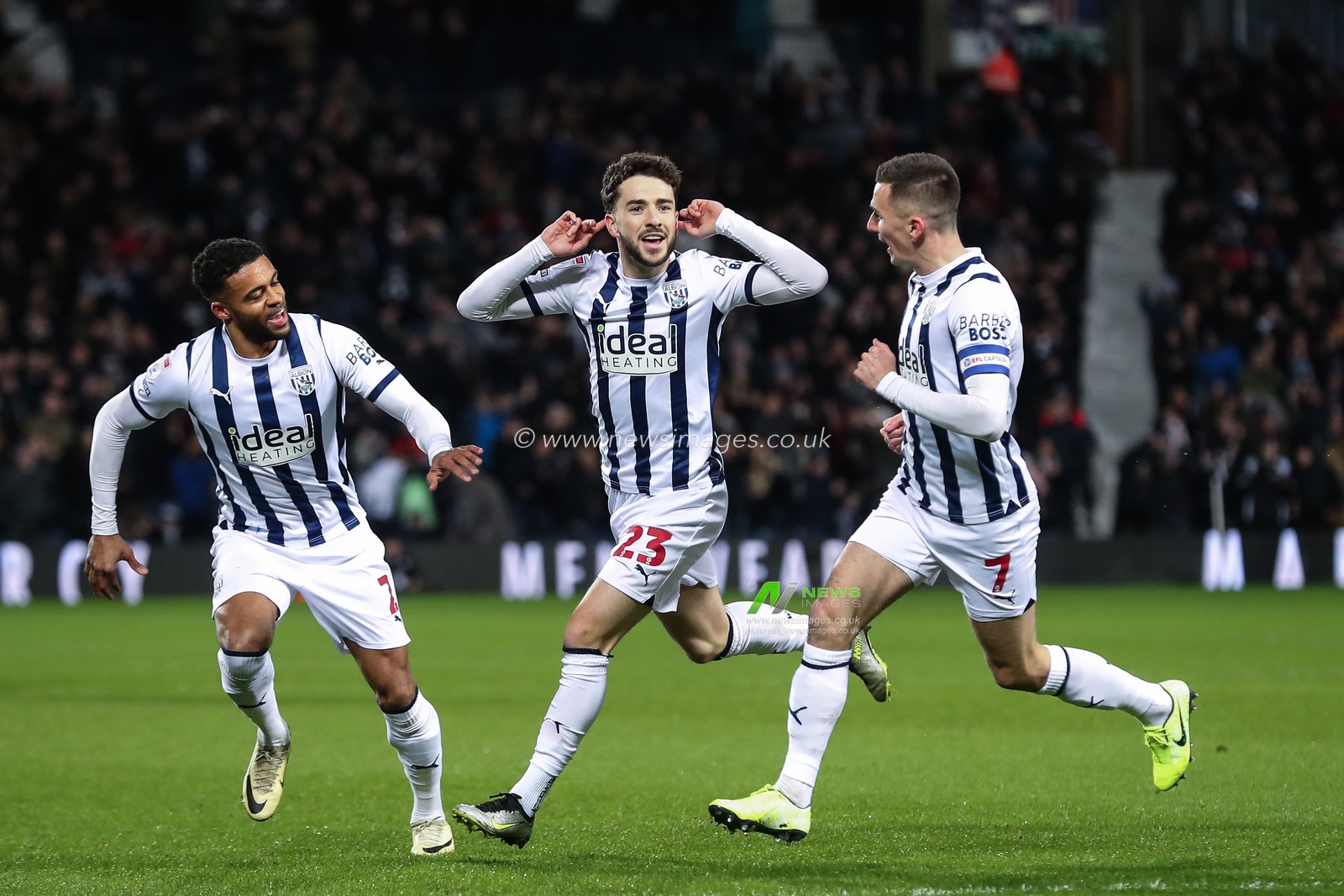 Mikey Johnston of West Bromwich Albion celebrates his goal to make it 1-0 during the Sky Bet Championship match West Bromwich Albion vs Coventry City at The Hawthorns, West Bromwich, United Kingdom, 1st March 2024

(Photo by Gareth Evans/News Images)