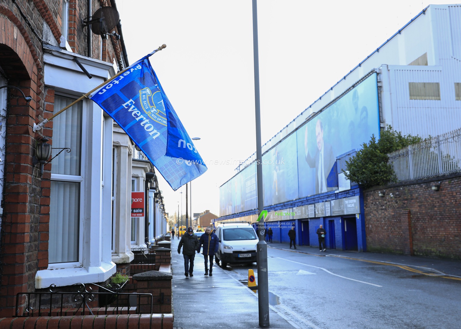 21st December 2019, Goodison Park, Liverpool, England; Premier League, Everton v Arsenal : Everton flags flying around Goodison Park

Credit: Conor Molloy/News Images