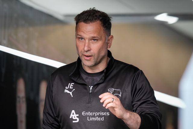 John Eustace manager of Derby County walks out during the Sky Bet Championship match Derby County vs Sheffield United at Pride Park Stadium, Derby, United Kingdom on 02 May 2026

(Photo by Maynard Manyowa/News Images)