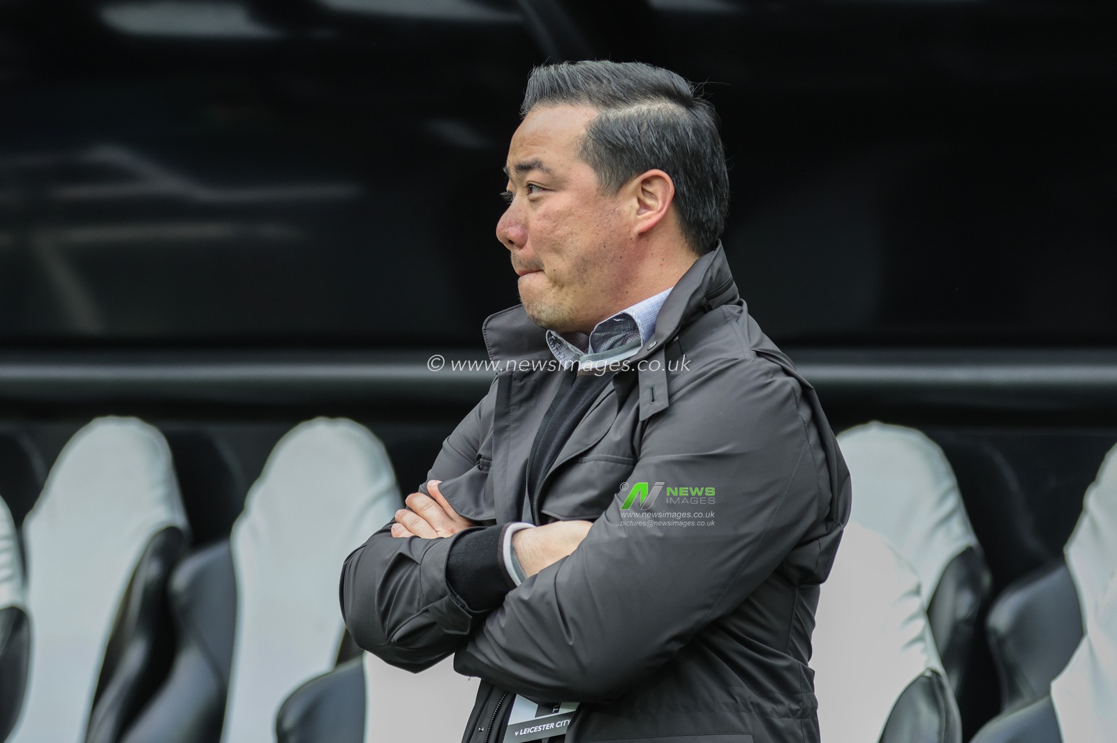 Leicester City owner Aiyawatt Srivaddhanaprabha full of smiles during the Premier League match Newcastle United vs Leicester City at St. James's Park, Newcastle, United Kingdom, 22nd May 2023

(Photo by Mark Cosgrove/News Images)