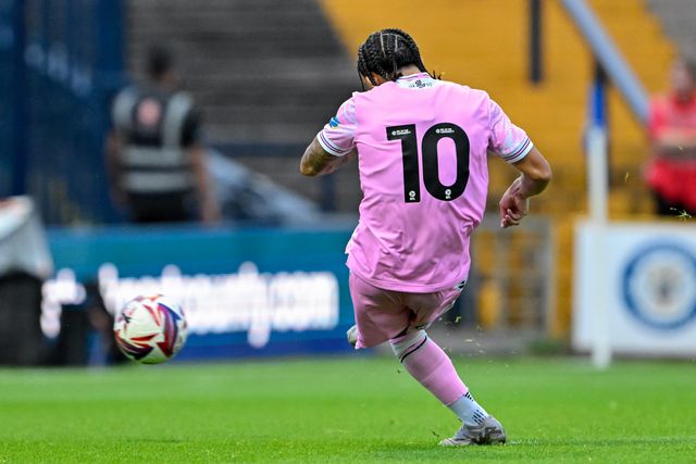 Tyrhys Dolan of Blackburn Rovers scores a goal to make it 0-1 Blackburn Rovers during the Pre-season friendly match Stockport County vs Blackburn Rovers at Edgeley Park Stadium, Stockport, United Kingdom, 2nd August 2024

(Photo by Cody Froggatt/News Images)