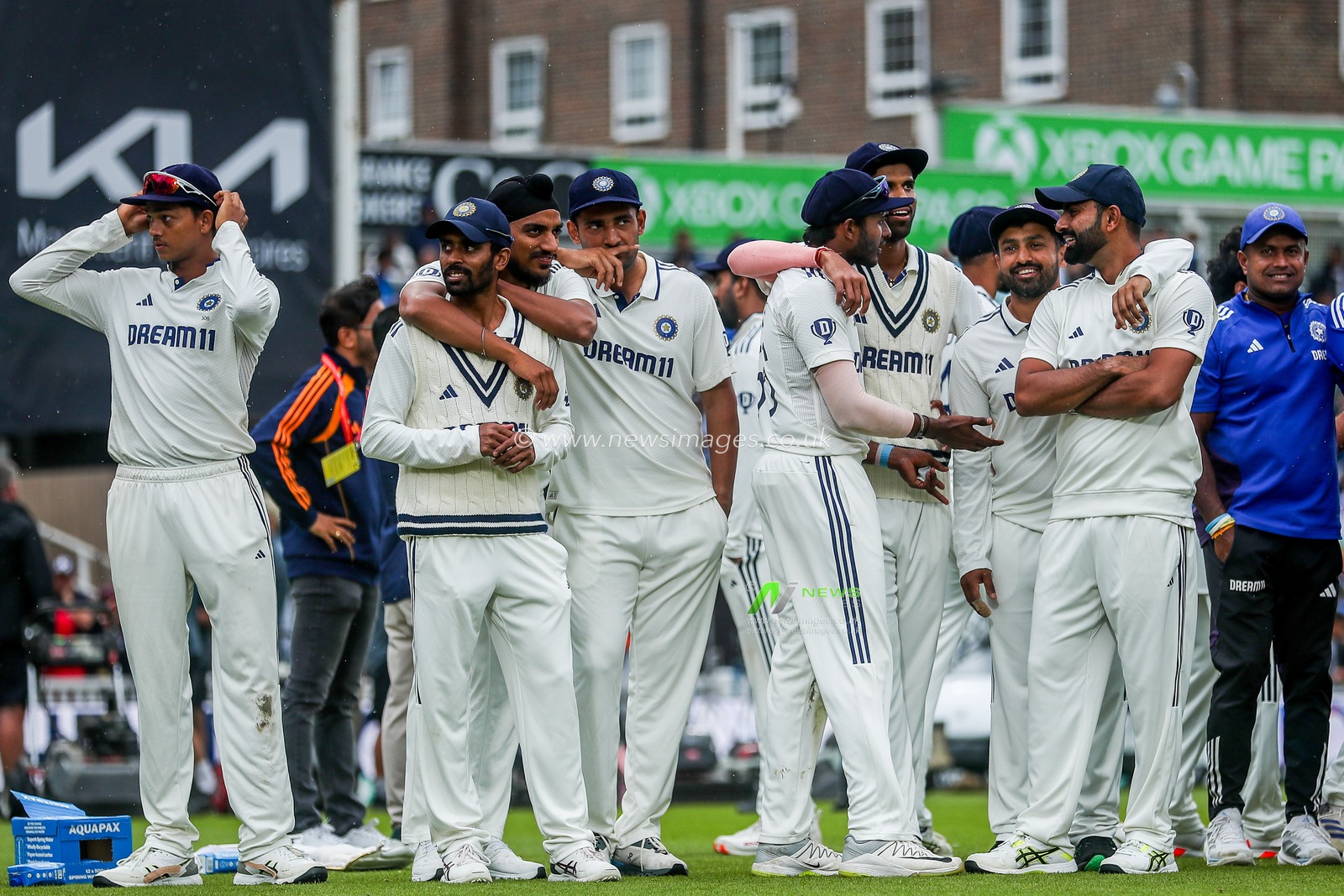 India celebrate as the series is drawn following the 5th Rothesay Test Match day 5 England v India at The Kia Oval, London, United Kingdom, 4th August 2025

(Photo by Izzy Poles/News Images)