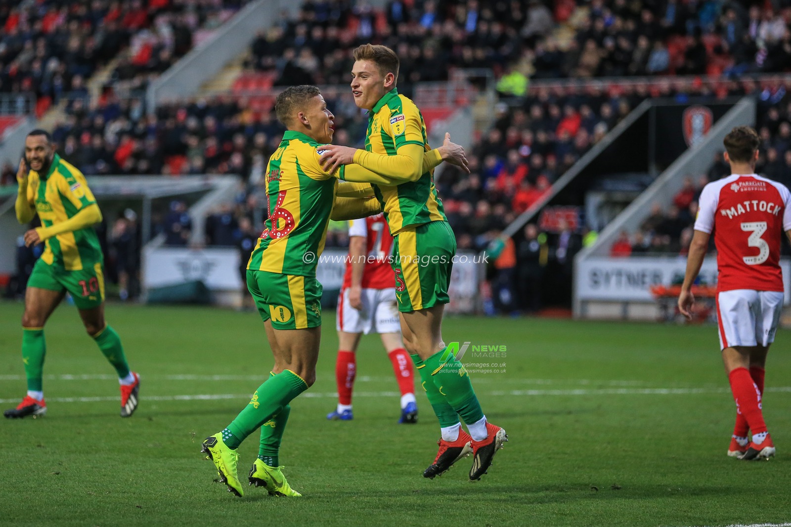 22nd December 2018, New York Stadium, Rotherham, England; Sky Bet Championship Rotherham Utd v West Bromwich Albion ;  Harvey Barnes (15) of West Brom celebrates his goal to make it 0-2


Credit: Mark Cosgrove/News Images

English Football League images are subject to DataCo Licence