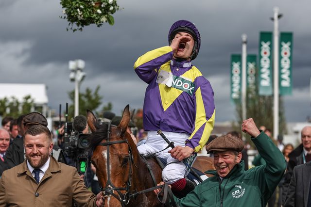 Gwennie May Boy ridden by Charlie Todd and trained by Dan Skelton wins the 13:20 William Hill Handicap Hurdle 
during the Randox Grand National Day 2024 at Aintree Racecourse, Liverpool, United Kingdom, 13th April 2024

(Photo by Mark Cosgrove/News Images)
