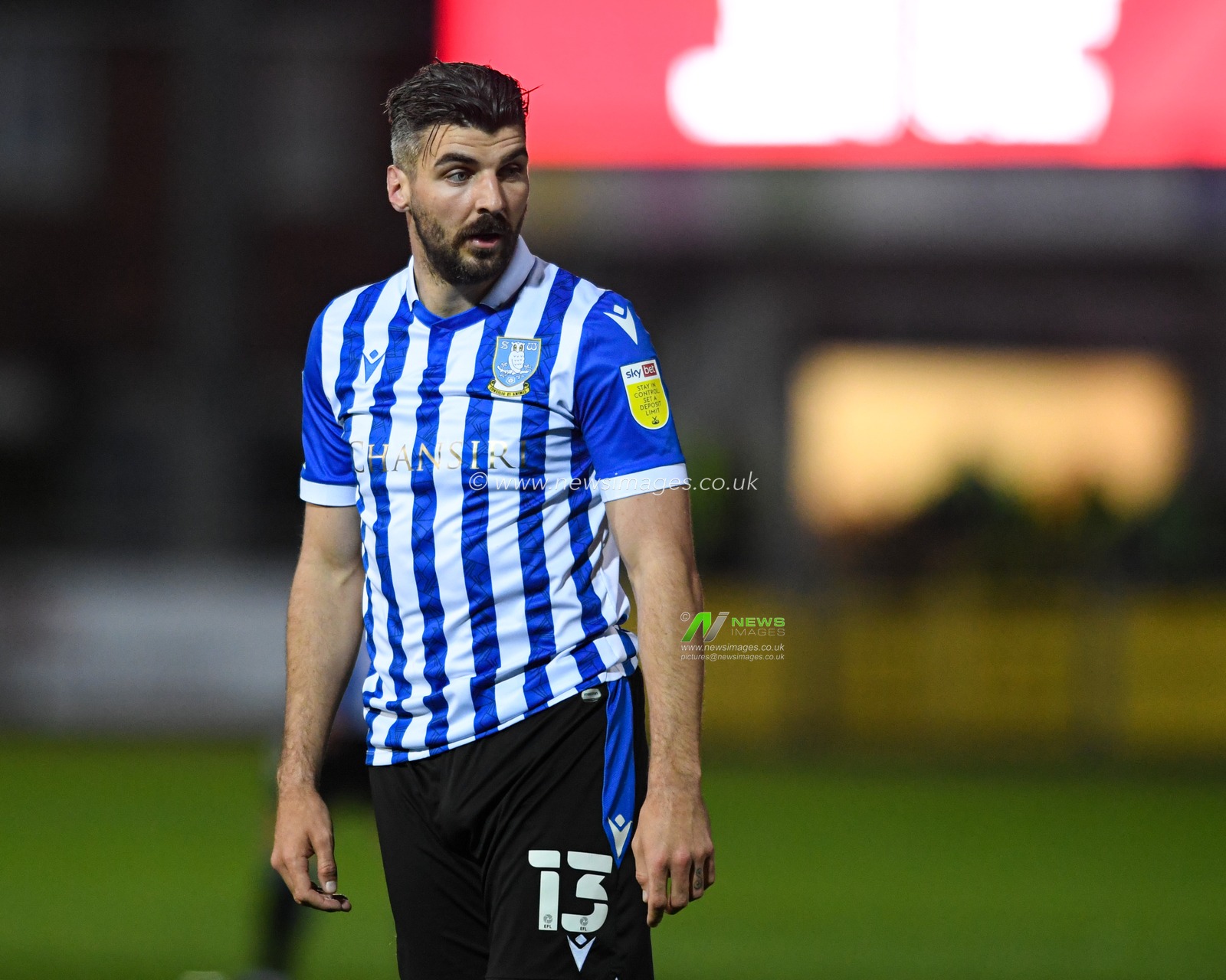Callum Paterson #13 of Sheffield Wednesday in action during the game