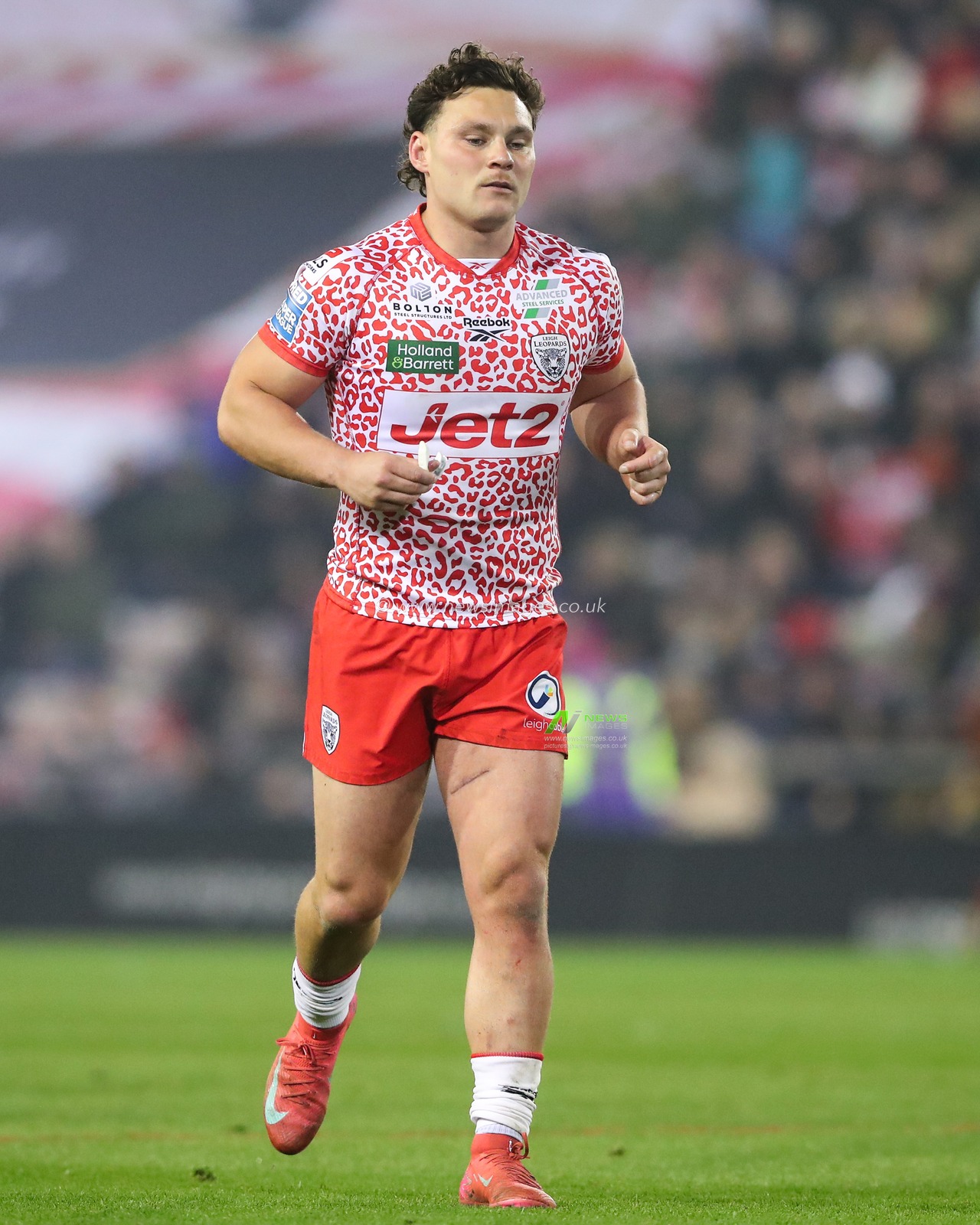 Lachlan Lam of Leigh Leopards during the Betfred Super League Round 6 match Leigh Leopards vs Wakefield Trinity at Leigh Sports Village, Leigh, United Kingdom, 28th March 2025

(Photo by Gareth Evans/News Images)