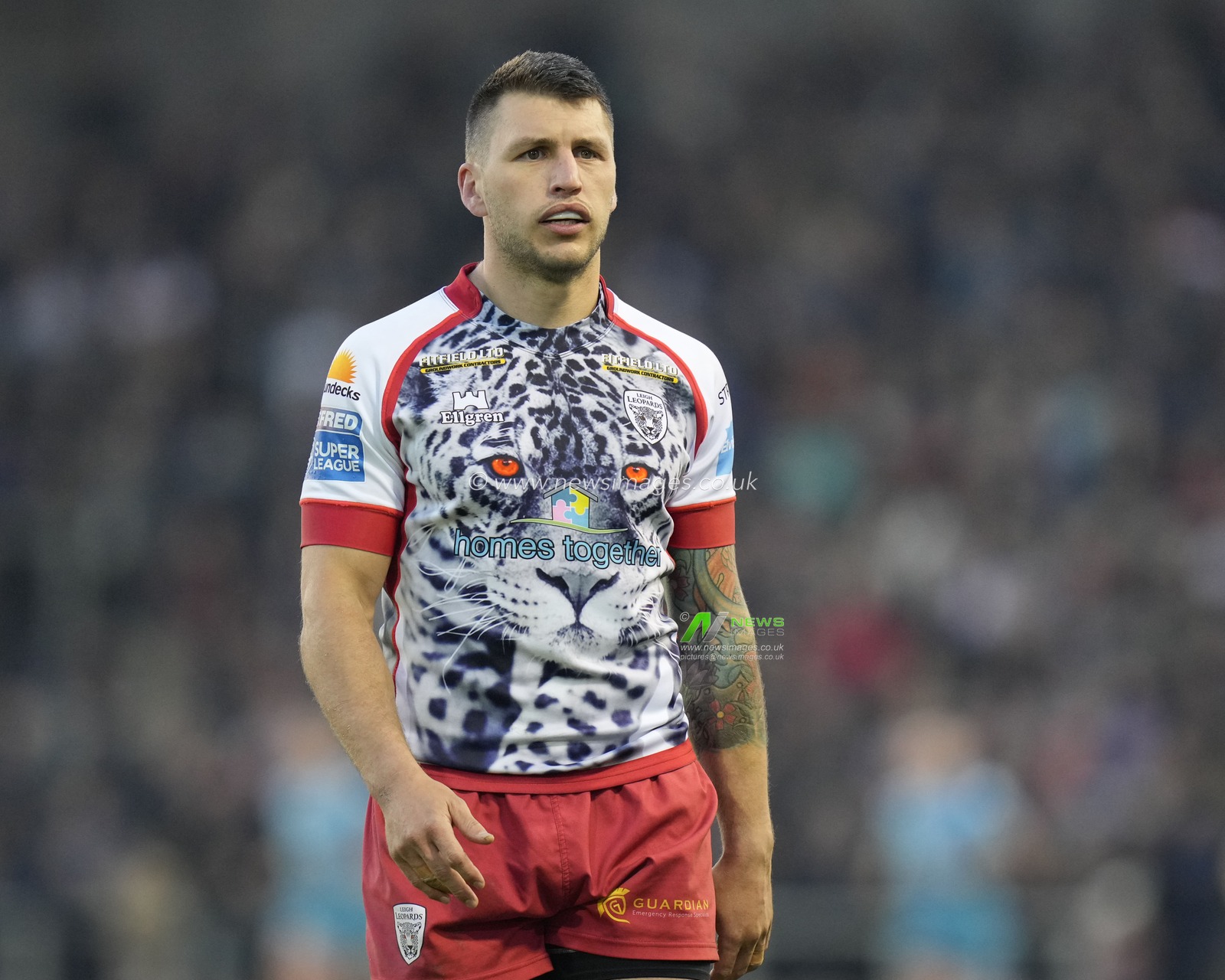 Tom Briscoe #2 of Leigh Leopards during the Betfred Super League Round 10 match Leigh Leopards vs Leeds Rhinos at Leigh Sports Village, Leigh, United Kingdom, 21st April 2023

(Photo by Steve Flynn/News Images)