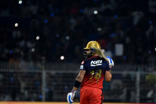 Royal Challengers Bengaluru's Virat Kohli bats during the Indian Premier League cricket match between Kolkata Knight Riders and Royal Challengers Bengaluru at Eden Gardens in Kolkata, India, Saturday, March 22, 2025.(Photo: Debajyoti Chakraborty/News Images)