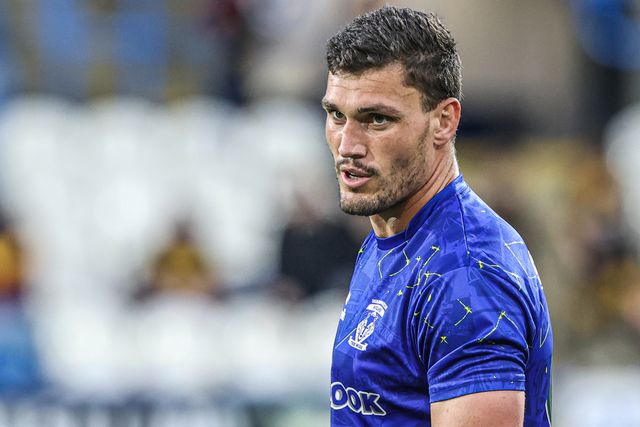 Sam Stone of Warrington Wolves in the pre-game warm up during the Betfred Super League round 10 match Huddersfield Giants vs Warrington Wolves at Accu Stadium, Huddersfield, United Kingdom on 02 May 2026

(Photo by Alfie Cosgrove/News Images)