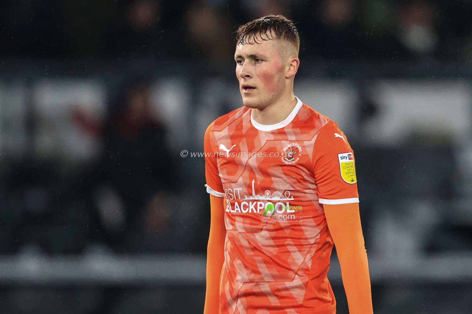 Sonny Carey #16 of Blackpool during the game