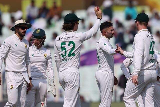 Keshav Maharaj of South Africa during the IDFC First Bank Test Day 3 match India vs South Africa at Eden Gardens, Kolkata, India, 16th November 2025

(Photo by Shubhajit Roy Karmakar/News Images)