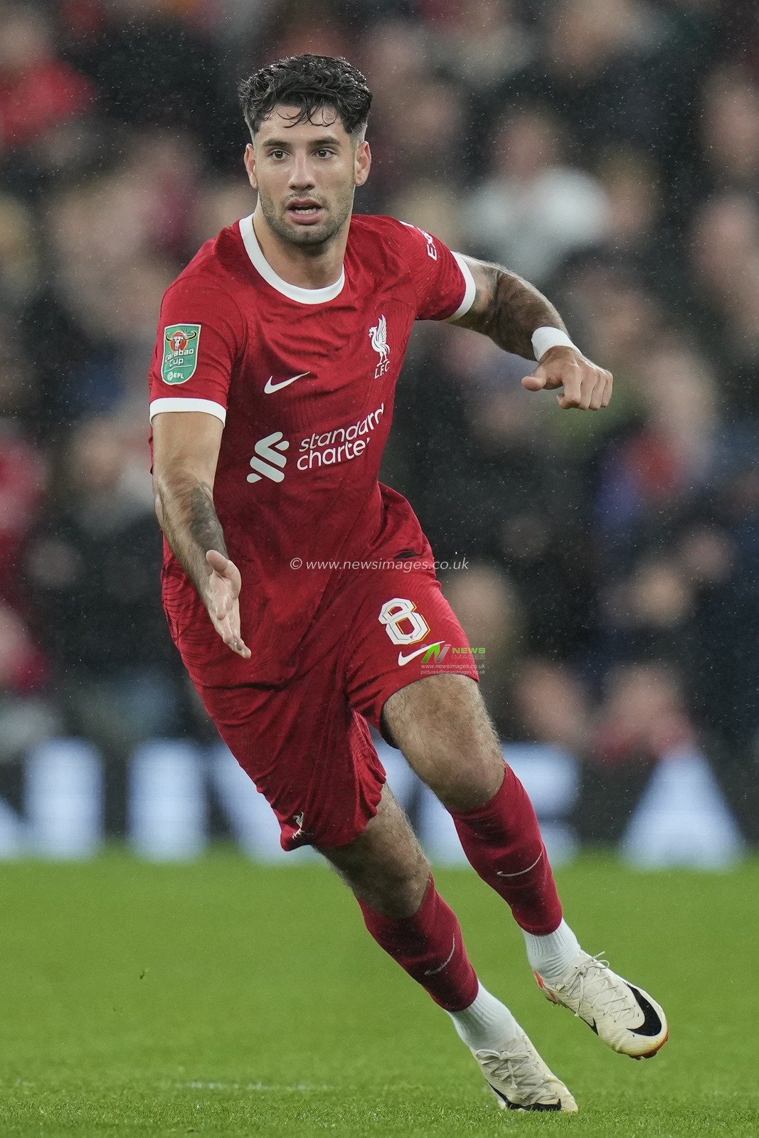 Dominik Szoboszlai #8 of Liverpool during the Carabao Cup Third Round match Liverpool vs Leicester City at Anfield, Liverpool, United Kingdom, 27th September 2023

(Photo by Steve Flynn/News Images)