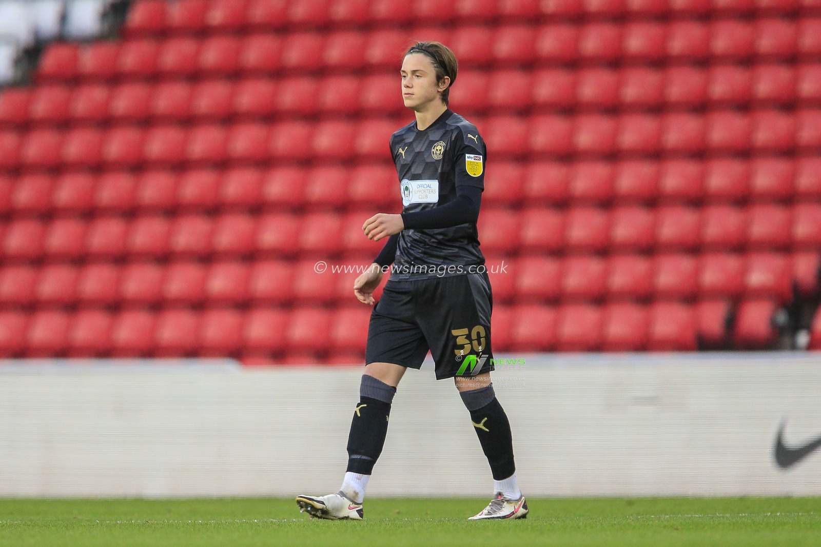 Thelo Aasgaard #30 of Wigan Athletic during the game
