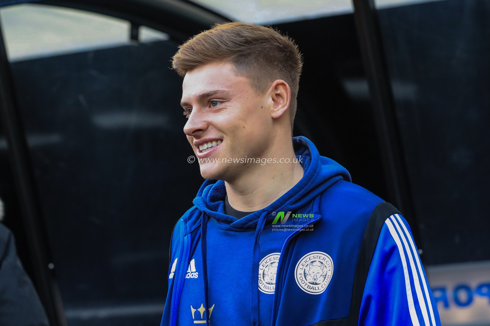 1st January 2020, St. James's Park, Newcastle, England; Premier League, Newcastle United v Leicester City : Harvey Barnes (15) of Leicester City arrives at St Jamesâ€™s Park 

Credit: Mark Cosgrove/News Images