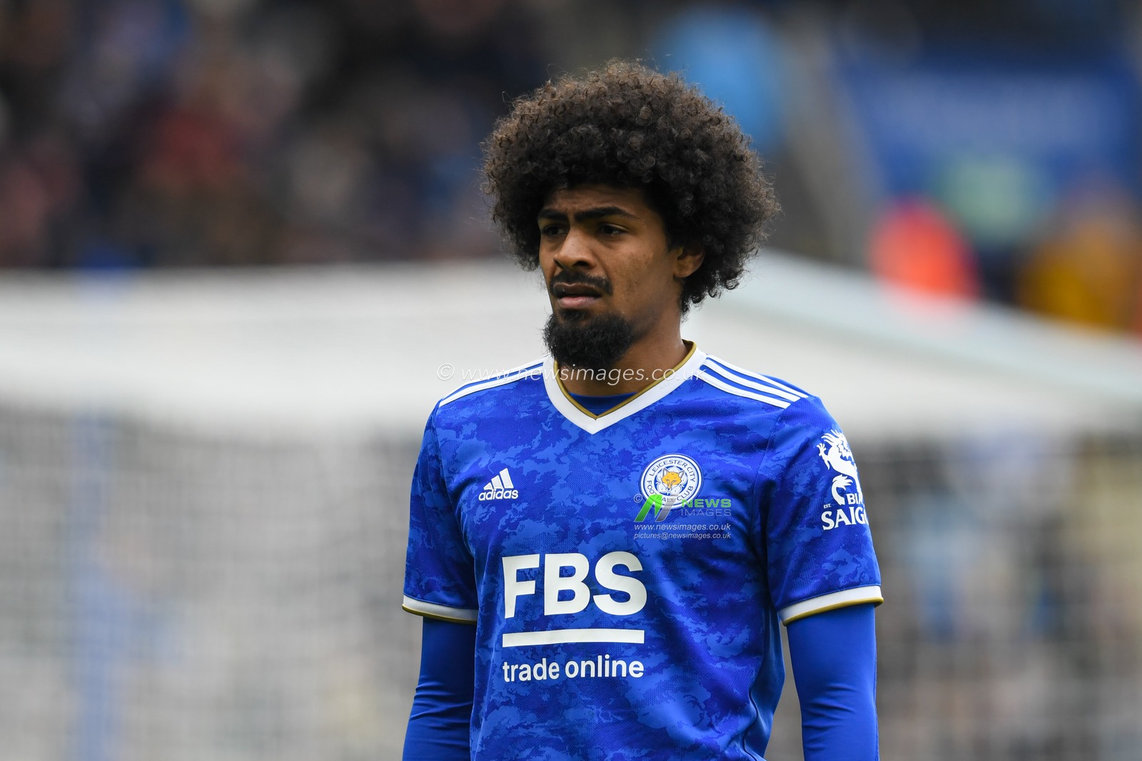 Hamza Choudhury #20 of Leicester City in action during the game