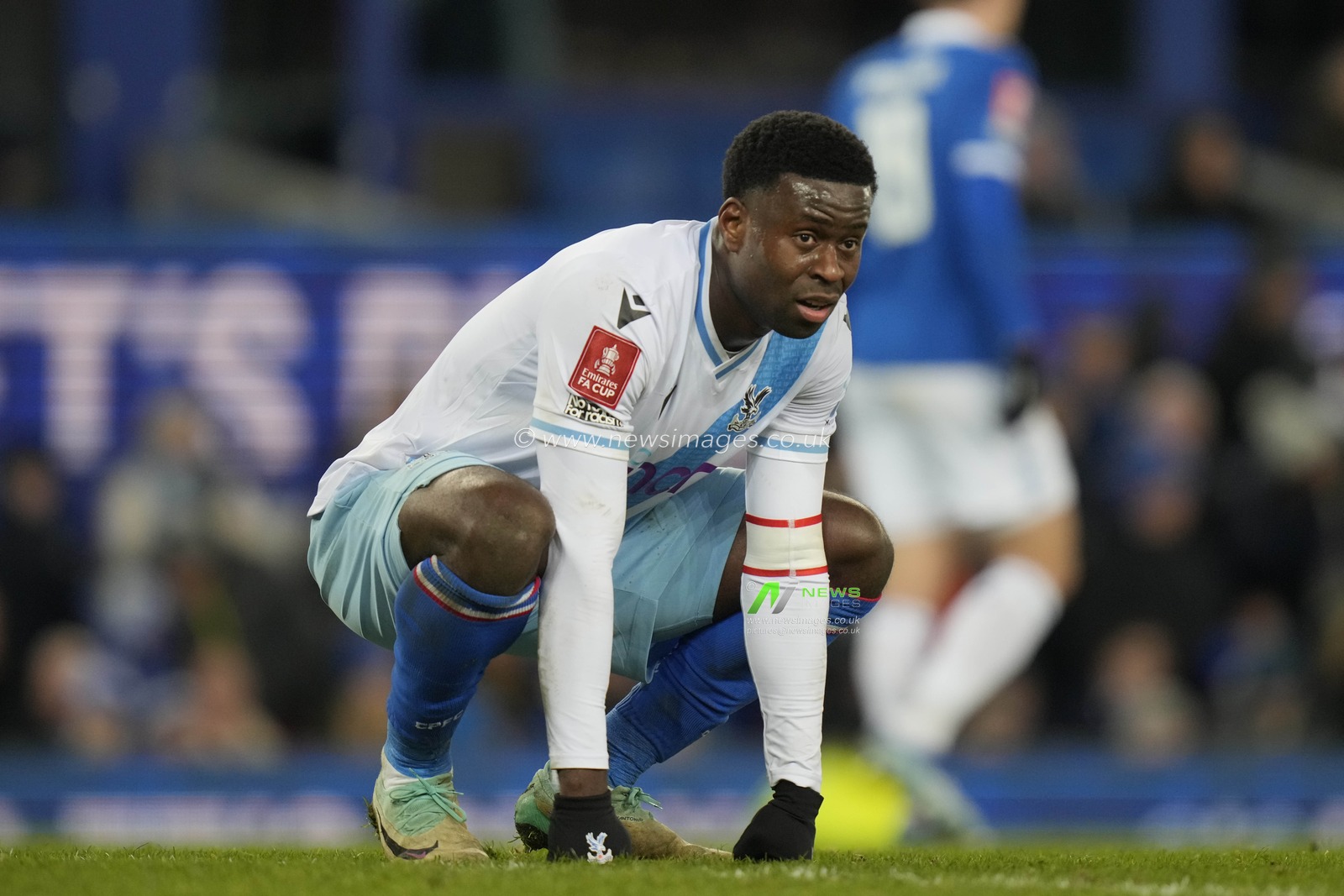 Marc GuÃ©hi of Crystal Palace reacts after his side were beaten 1-0 by Everton during the Emirates FA Cup Third Round Replay match Everton vs Crystal Palace at Goodison Park, Liverpool, United Kingdom, 17th January 2024

(Photo by Steve Flynn/News Images)