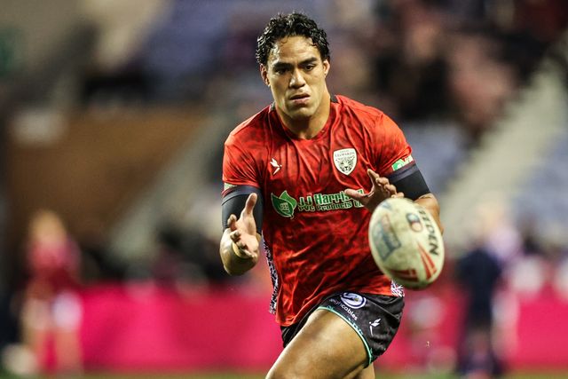 Lachlan Lam of Leigh Leopards in the pregame warmup session during the Betfred Super League match Wigan Warriors vs Leigh Leopards at The Brick Community Stadium, Wigan, United Kingdom on 26 February 2026

(Photo by Alfie Cosgrove/News Images)
