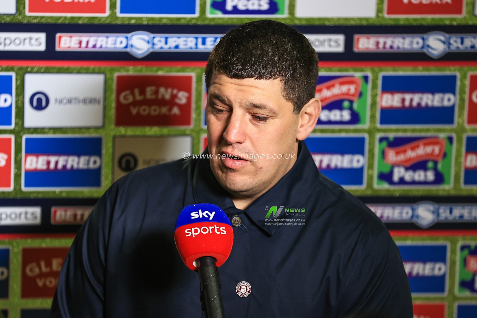 Matt Peet Head Coach of Wigan Warriors speaks to Jenna Brooks of Sky Sports