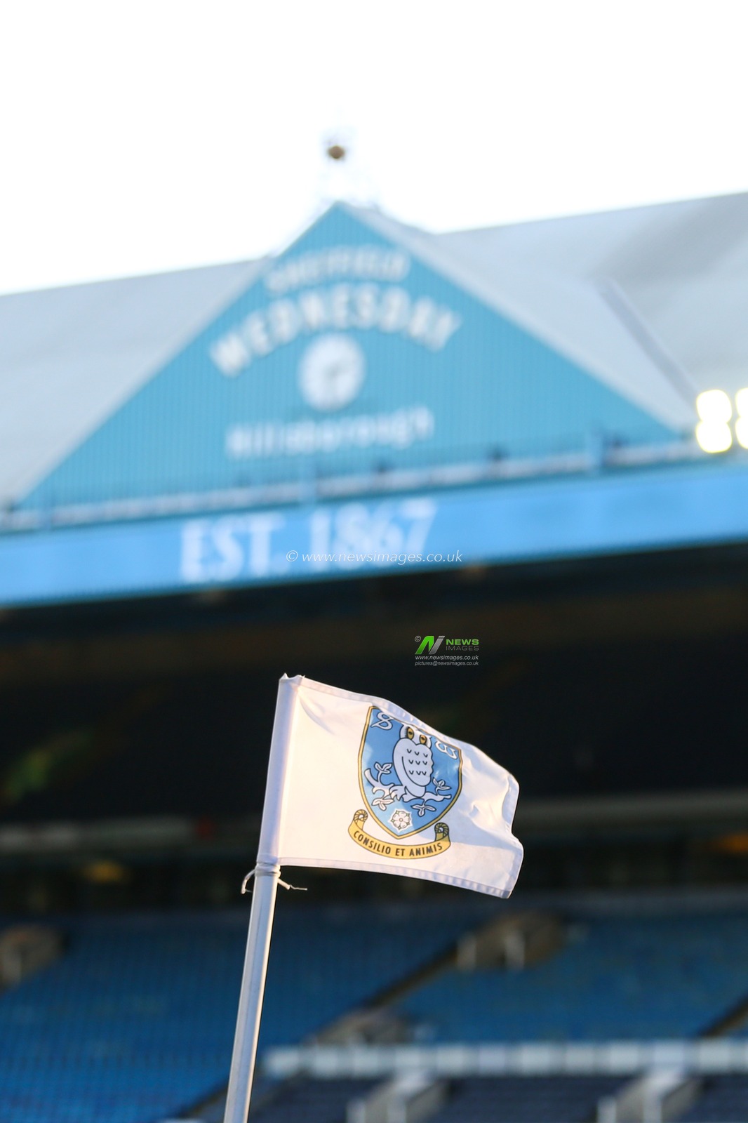 a corner flag Is seen at Hillsborough Stadium before the game