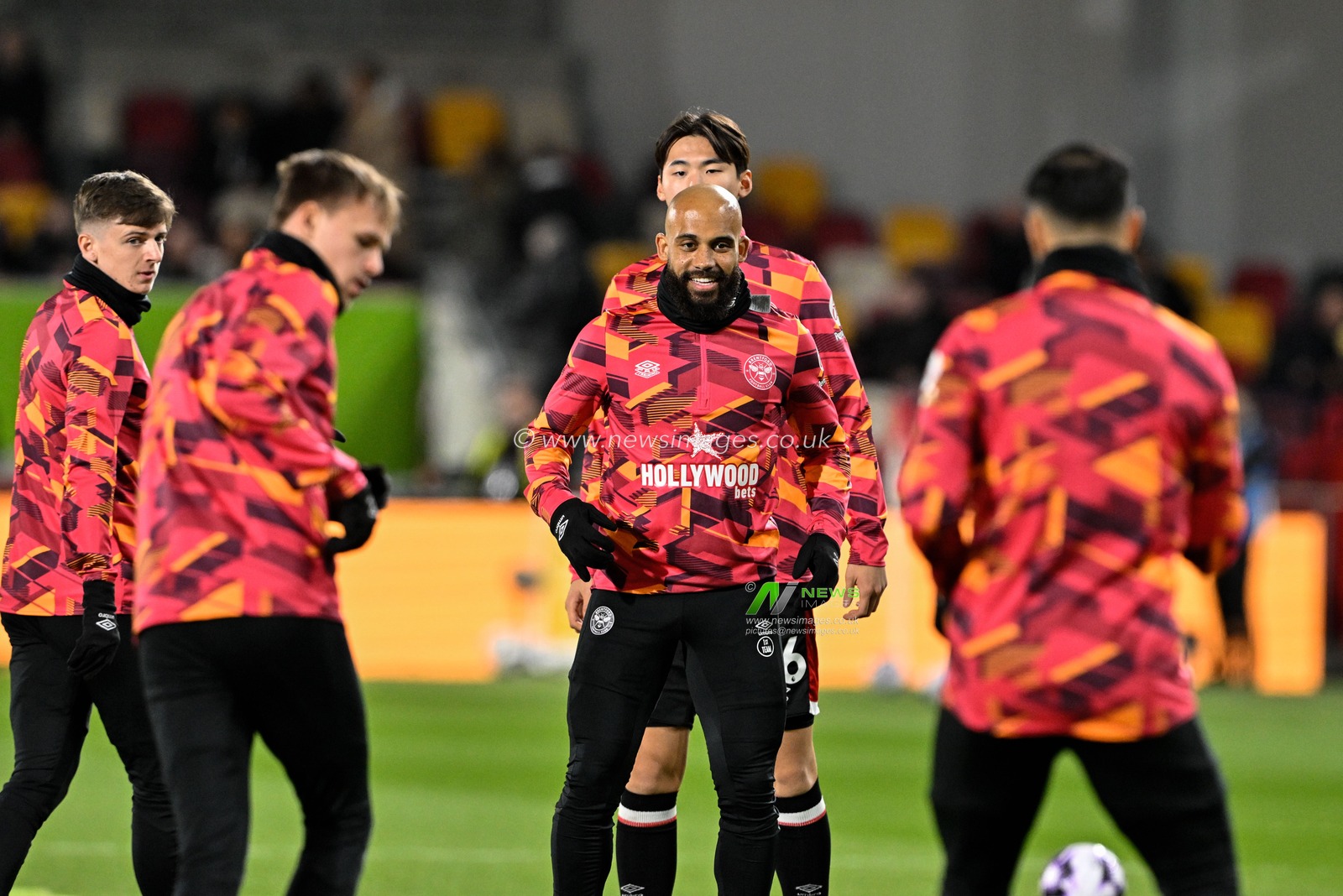 Bryan Mbeumo of Brentford in the pregame warmup session during the Premier League match Brentford vs Manchester United at The Gtech Community Stadium, London, United Kingdom, 30th March 2024

(Photo by Cody Froggatt/News Images)