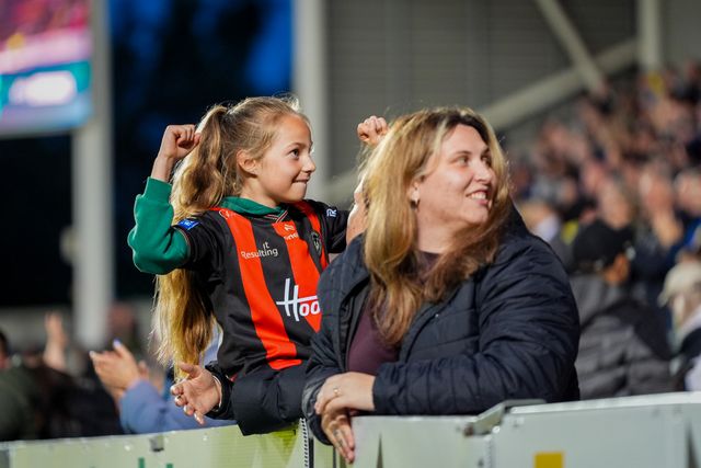 Wolves fan celebrates the victory during the Betfred Super League round 14 match St Helens vs Warrington Wolves at The BrewDog Stadium, St Helens, United Kingdom on 11 June 2026

(Photo by Maynard Manyowa/News Images)