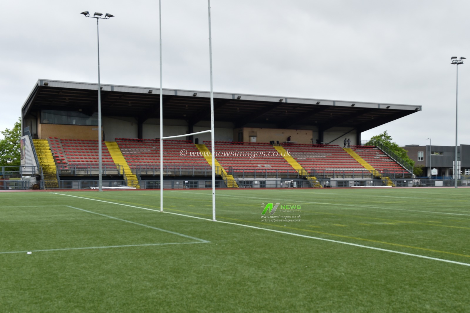 A general view of New River Stadium, venue for todays game