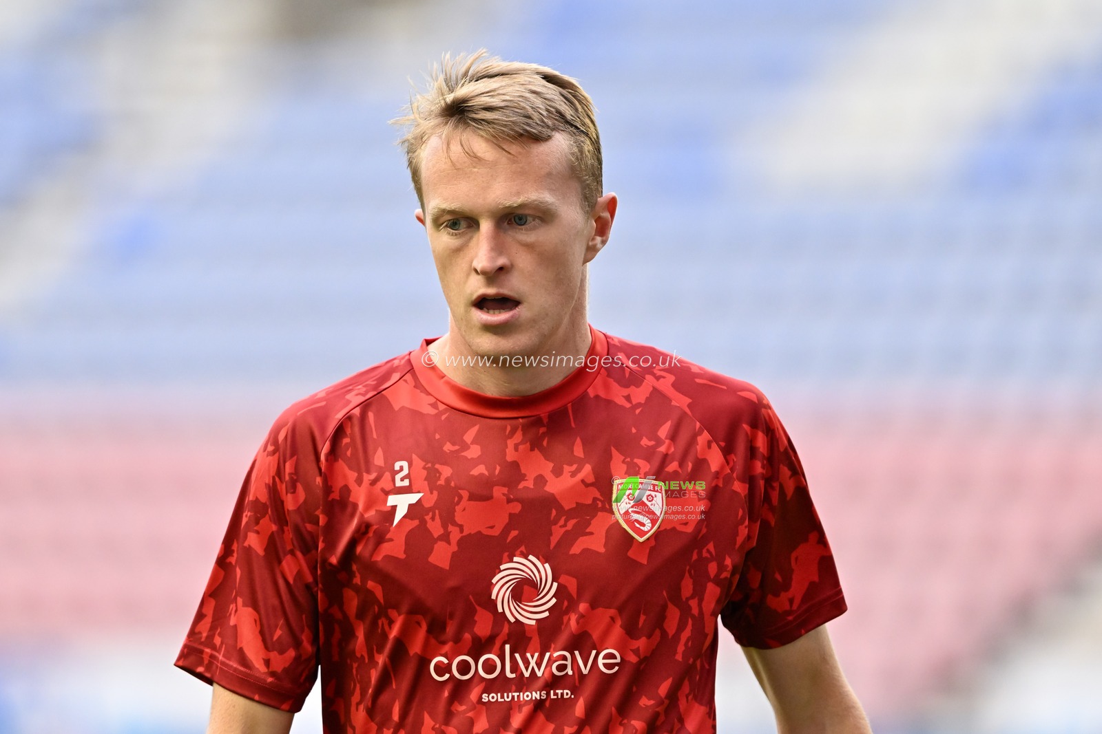 Luke Hendrie of Morecambe warms up ahead of the Bristol Street Motors Trophy match Wigan Athletic vs Morecambe at DW Stadium, Wigan, United Kingdom, 3rd September 2024

(Photo by Cody Froggatt/News Images)