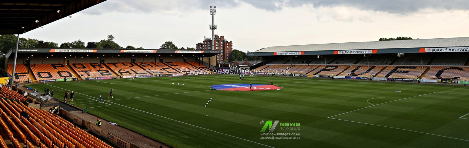 A general view of Vale Park before the Sky Bet League 1 match Port Vale vs Cardiff City at Vale Park, Burslem, United Kingdom, 7th August 2025(Photo by Sam Eaden/News Images)