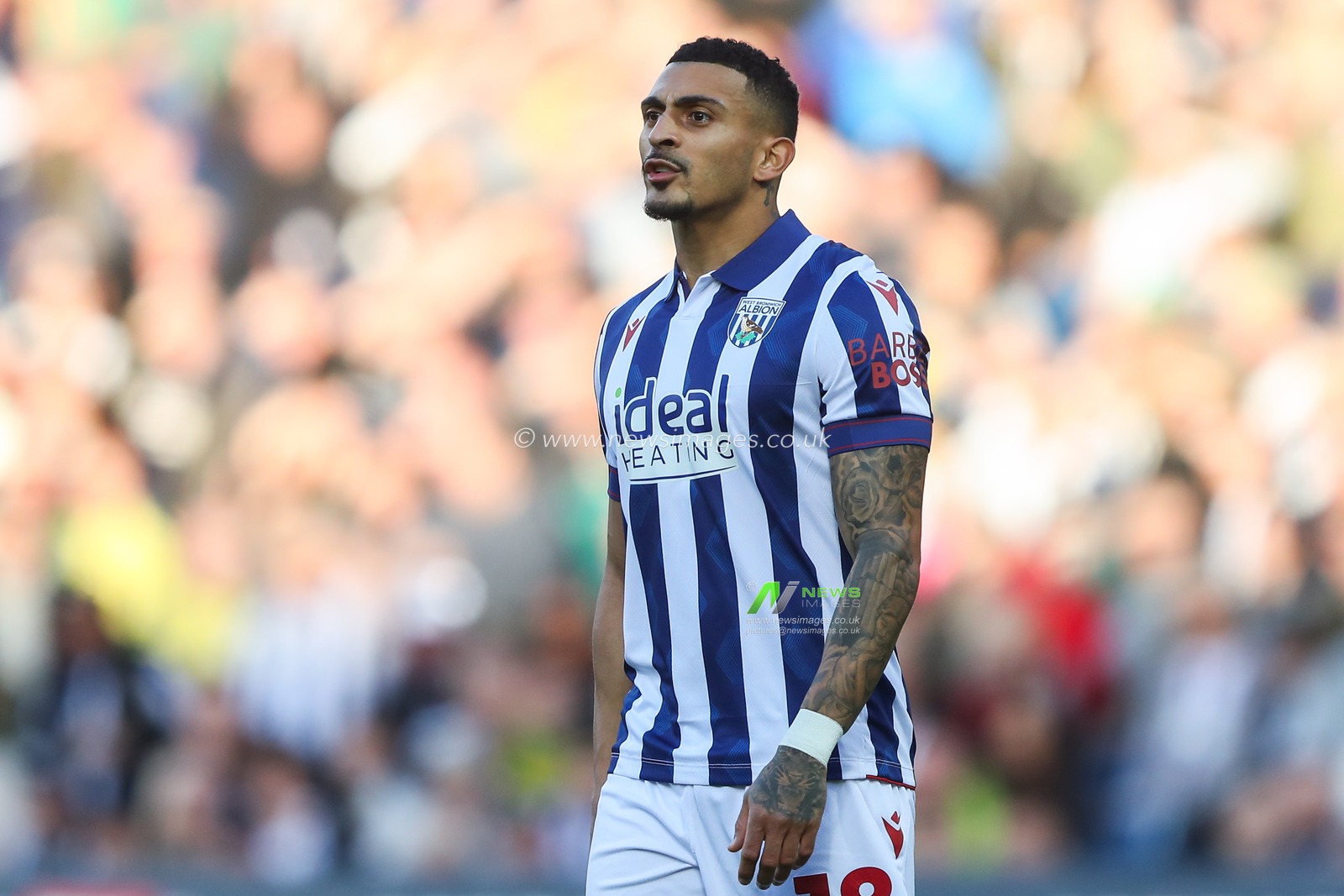 Karlan Grant of West Bromwich Albion during the Sky Bet Championship match West Bromwich Albion vs Cardiff City at The Hawthorns, West Bromwich, United Kingdom, 26th October 2024

(Photo by Gareth Evans/News Images)