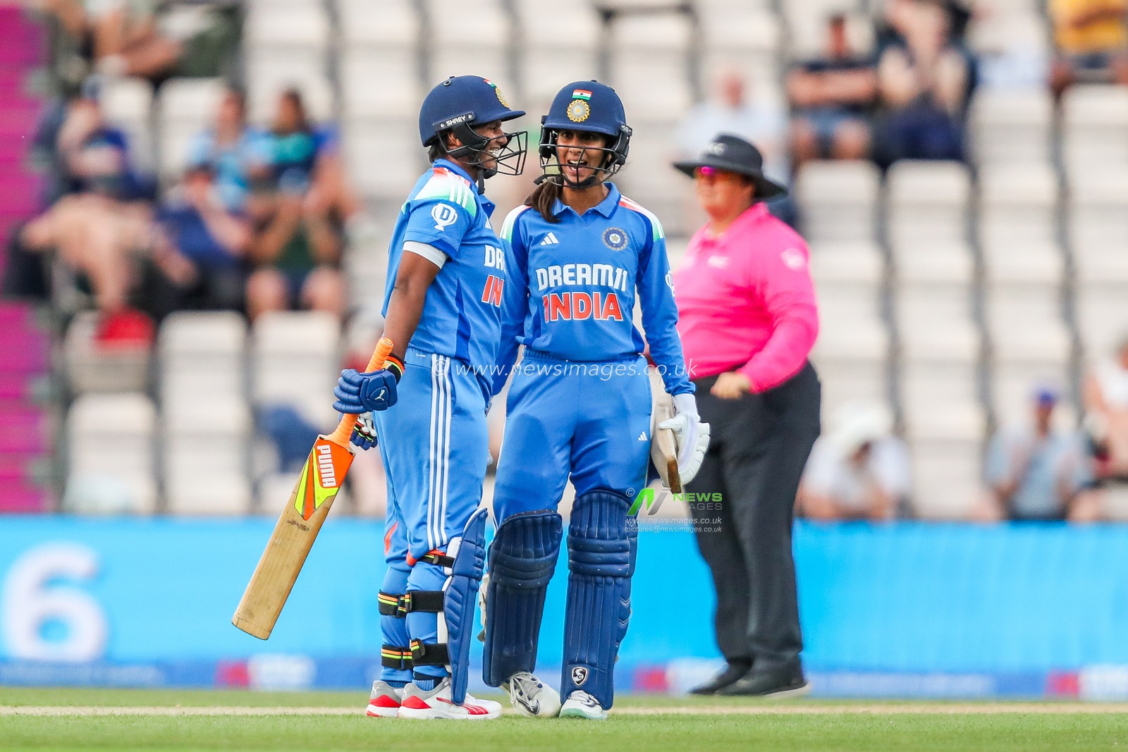 Deepti Sharma and Jemimah of India in action during the 1st Metro Bank One Day International match England Women vs India Women at The Utilita Bowl, Southampton, United Kingdom, 16th July 2025

(Photo by Izzy Poles/News Images)