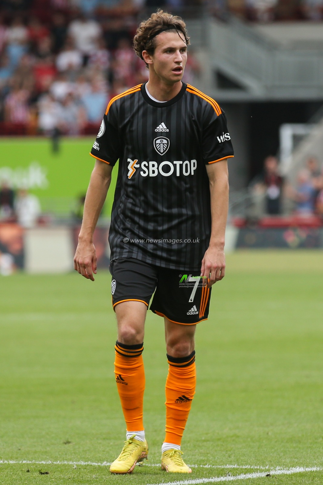 Brenden Aaronson #7 of Leeds United during the Premier League match Brentford vs Leeds United at Brentford Community Stadium, London, United Kingdom, 3rd September 2022

(Photo by Arron Gent/News Images)