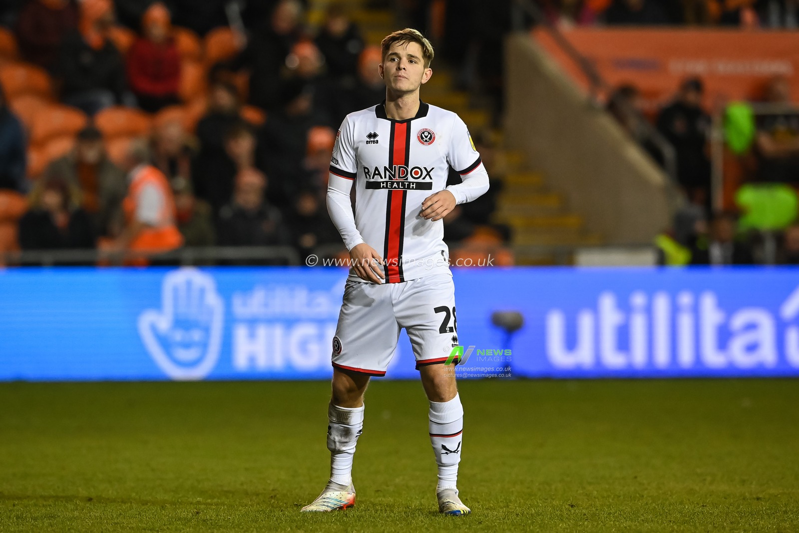 James McAtee #28 of Sheffield United during the Sky Bet Championship match Blackpool vs Sheffield United at Bloomfield Road, Blackpool, United Kingdom, 29th December 2022

(Photo by Craig Thomas/News Images)