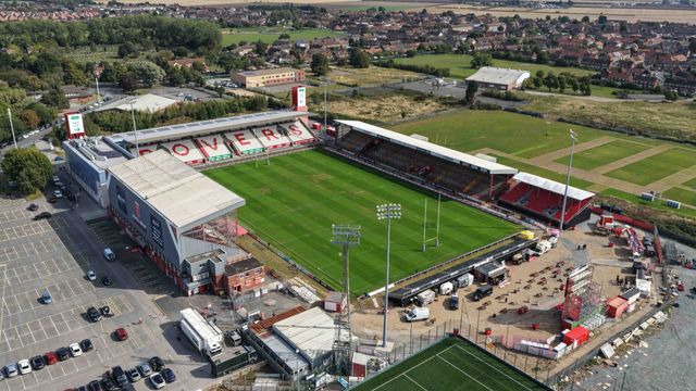 An general aerial view of the Sewell Group Craven Park during the Betfred Super League Round 25 match Hull KR vs Hull FC at Sewell Group Craven Park, Kingston upon Hull, United Kingdom, 7th September 2025

(Photo by Mark Cosgrove/News Images)