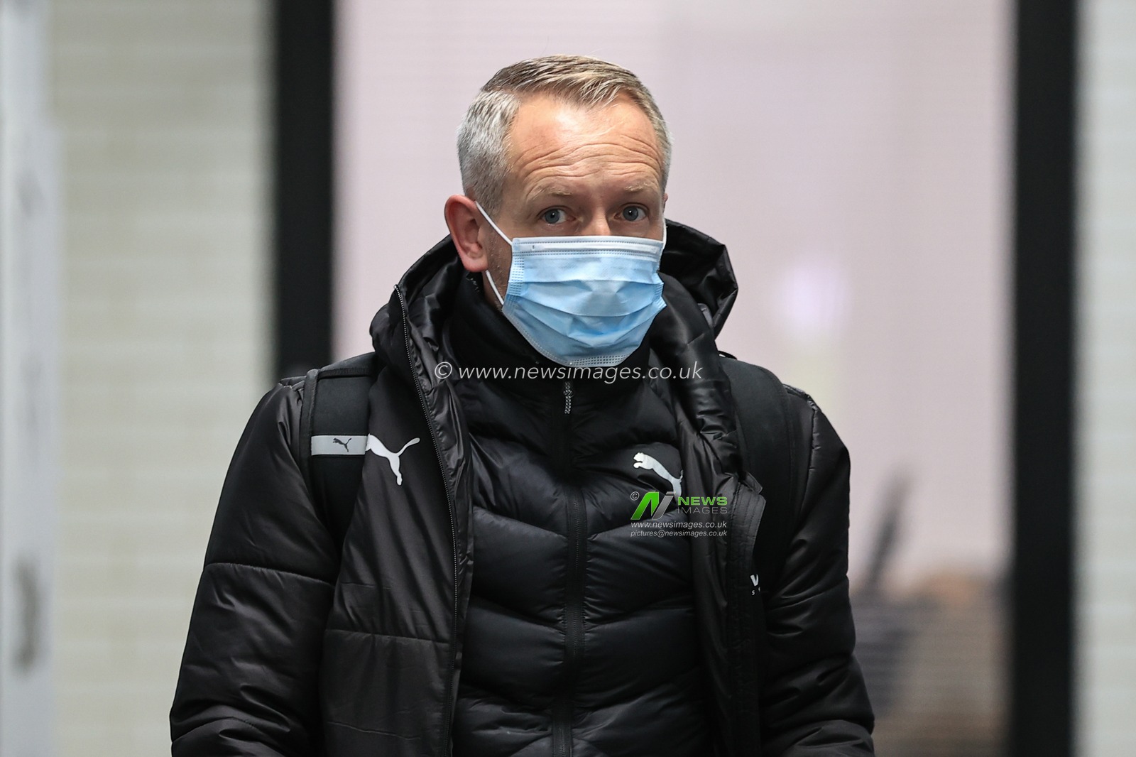 Neil Critchley head Coach of Blackpool arrives at Pride Park