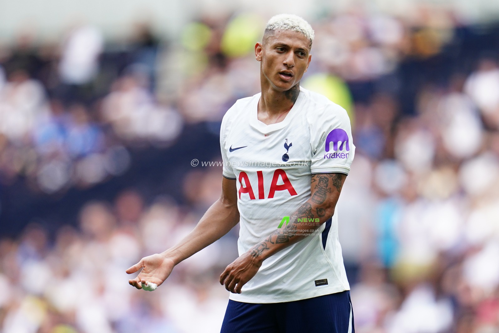 Richarlison of Tottenham Hotspur during the pre-season friendly match Tottenham Hotspur vs Hoffenheim at Tottenham Hotspur Stadium, London, United Kingdom on 15 August 2026

(Photo by Harvey Murphy/News Images)