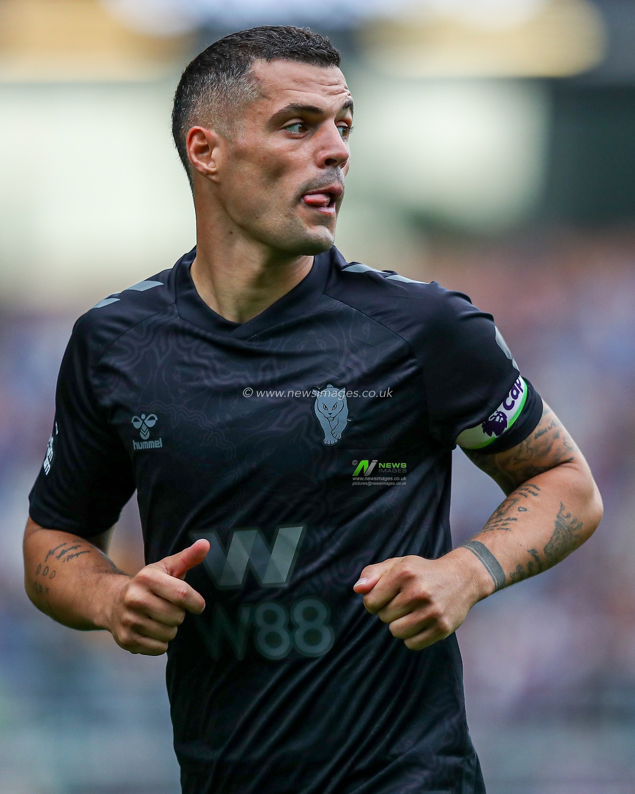 Granit Xhaka of Sunderland during the Premier League match Burnley vs Sunderland at Turf Moor, Burnley, United Kingdom, 23rd August 2025

(Photo by Jorge Horsted/News Images)