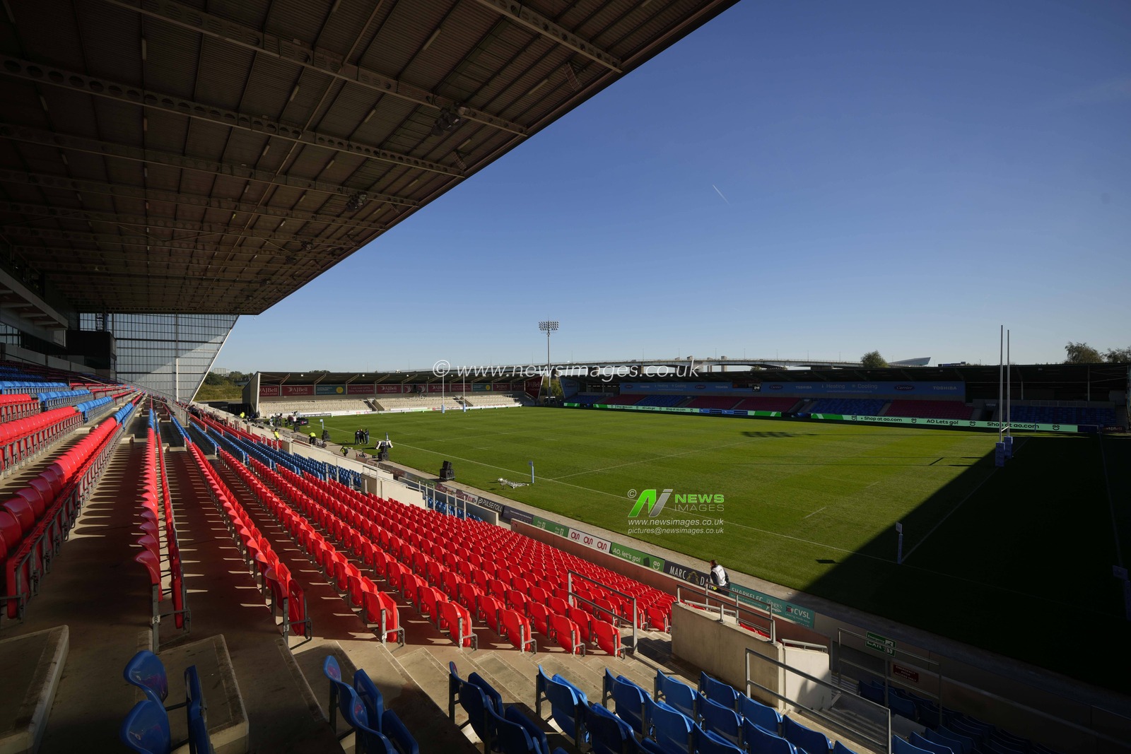 General view of the AJ Bell Stadium before the Gallagher Premiership match Sale Sharks vs Northampton Saints at AJ Bell Stadium, Eccles, United Kingdom, 15th October 2023

(Photo by Steve Flynn/News Images)