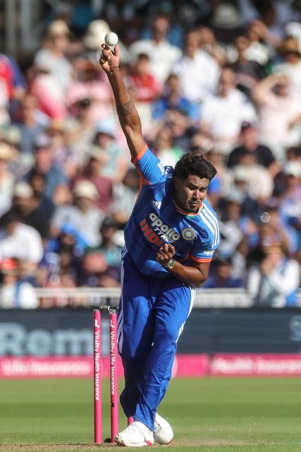 Harshit Rana of India delivers the ball during the Third Vitality T20 International match England vs India at Trent Bridge, Nottingham, United Kingdom on 07 July 2026

(Photo by Mark Cosgrove/News Images)