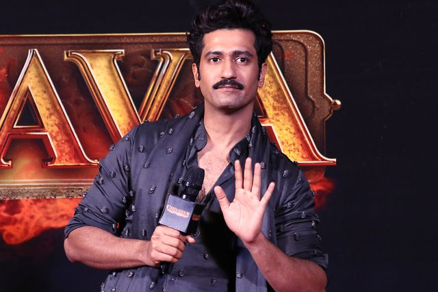Bollywood actor Vicky Kaushal promoted his upcoming film Chhaava. Vicky played Maratha king Chatrapati Sambhaji Maharaj in the film, which is directed by Laxman Utekar and is slated for a February 14 release in Kolkata on February 7, 2025. Pictures by Debajyoti Chakraborty.(Photo: Debajyoti Chakraborty/News Images)