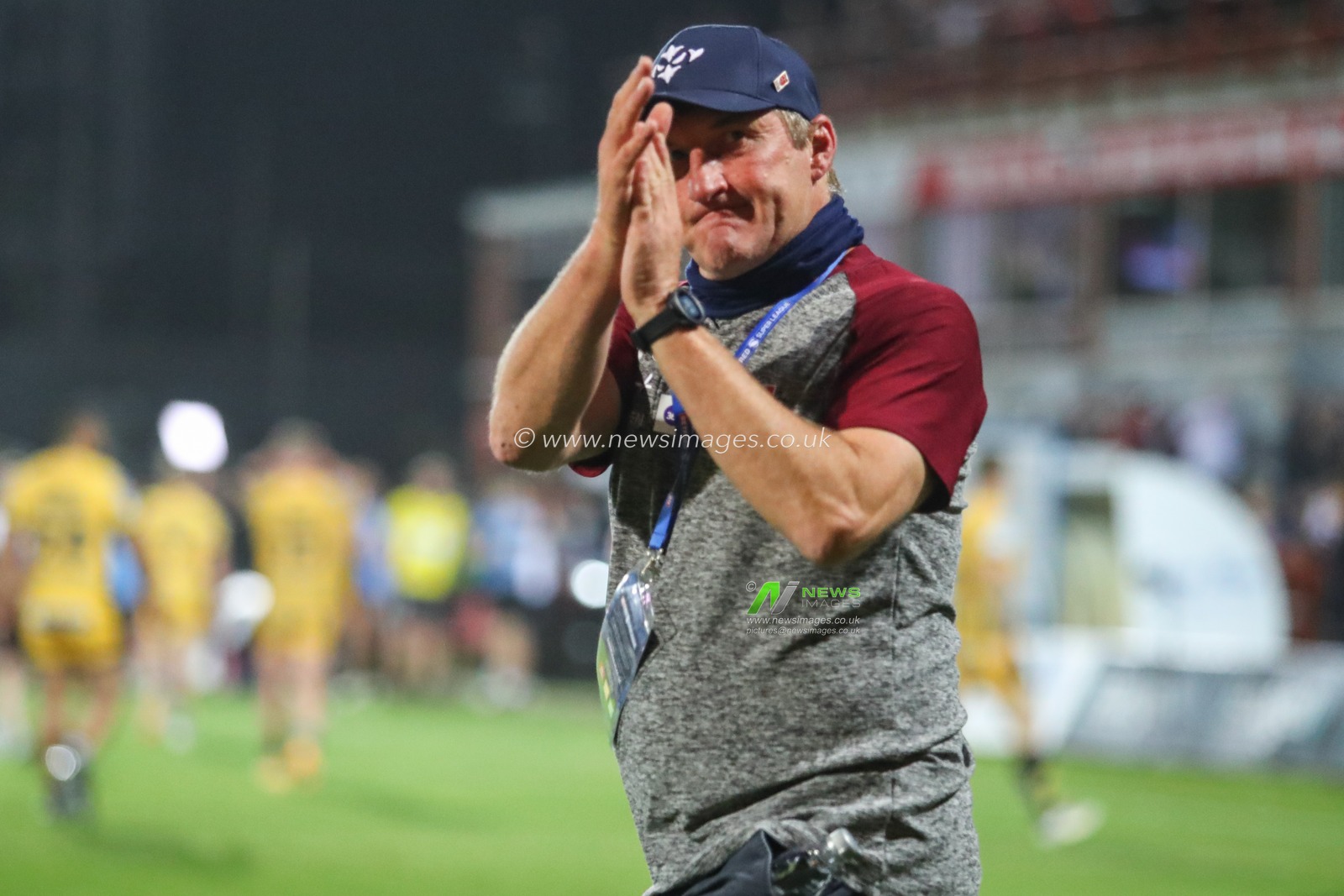 Tony Smith Head Coach of Hull KR applauds the Hull KR fans