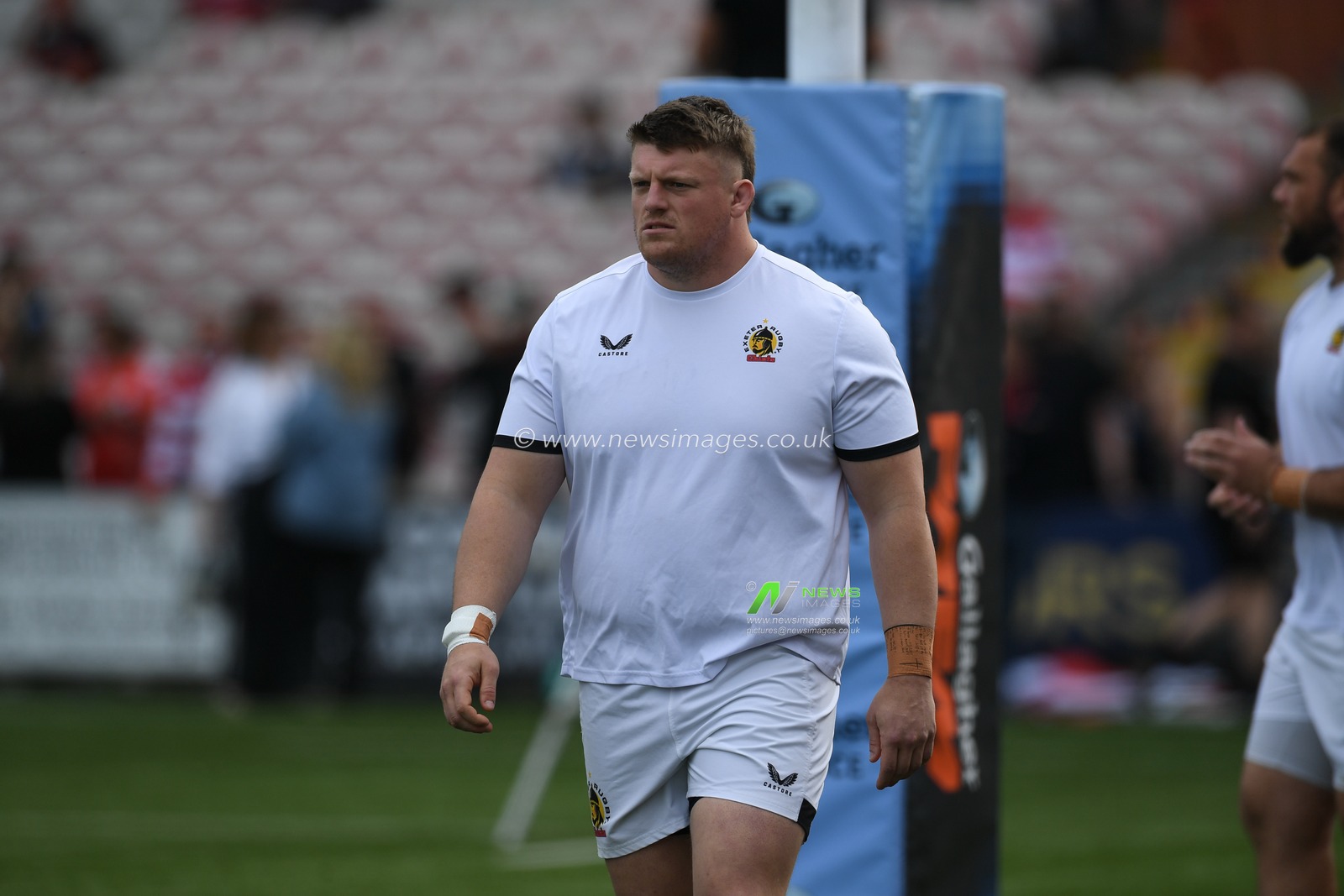Will Goodrick-Clarke of Exeter Chiefs warming up during the Gallagher Premiership match Gloucester vs Exeter at Kingsholm Stadium, Gloucester, United Kingdom on 26 April 2026

(Photo by Alex Williamson/News Images)