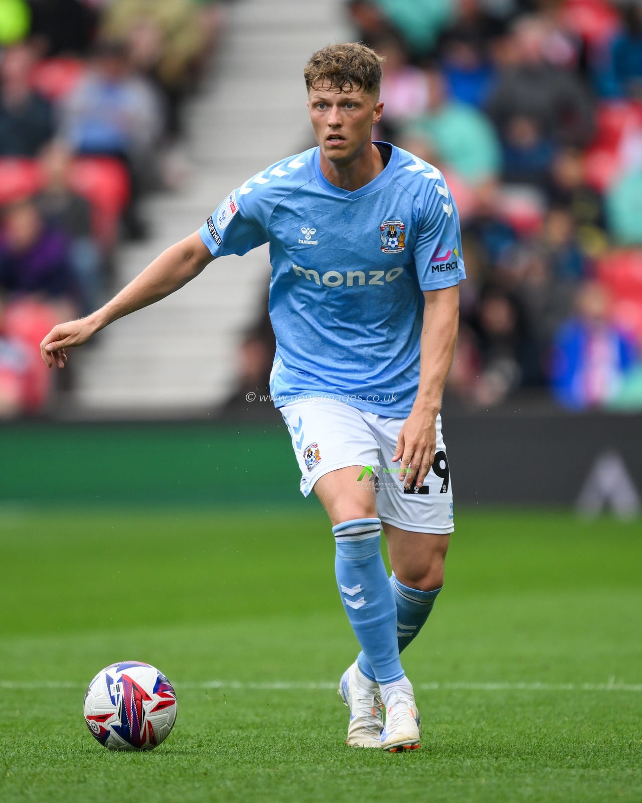 Victor Torp of Coventry City in action during the Sky Bet Championship match Stoke City vs Coventry City at Bet365 Stadium, Stoke-on-Trent, United Kingdom, 10th August 2024

(Photo by Craig Thomas/News Images)