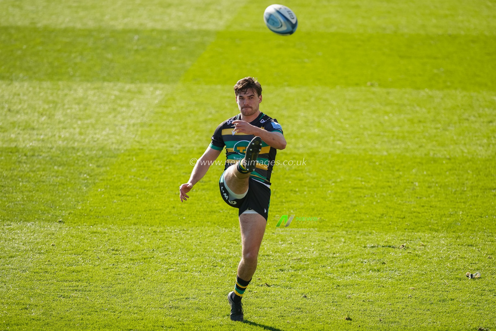 George Furbank #10 of Northampton Saints in action