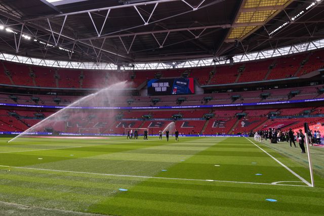General view of Wembley Stadium ahead of the Emirates FA Cup Semi-Final match Chelsea vs Leeds United at Wembley Stadium, London, United Kingdom on 26 April 2026

(Photo by Harvey Murphy/News Images)
