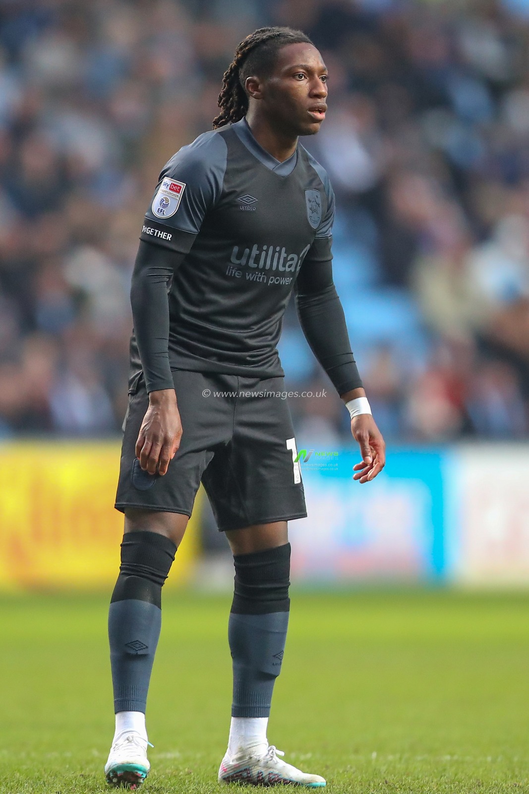 Joseph Hungbo #16 of Huddersfield Town during the Sky Bet Championship match Coventry City vs Huddersfield Town at Coventry Building Society Arena, Coventry, United Kingdom, 28th January 2023

(Photo by Gareth Evans/News Images)
