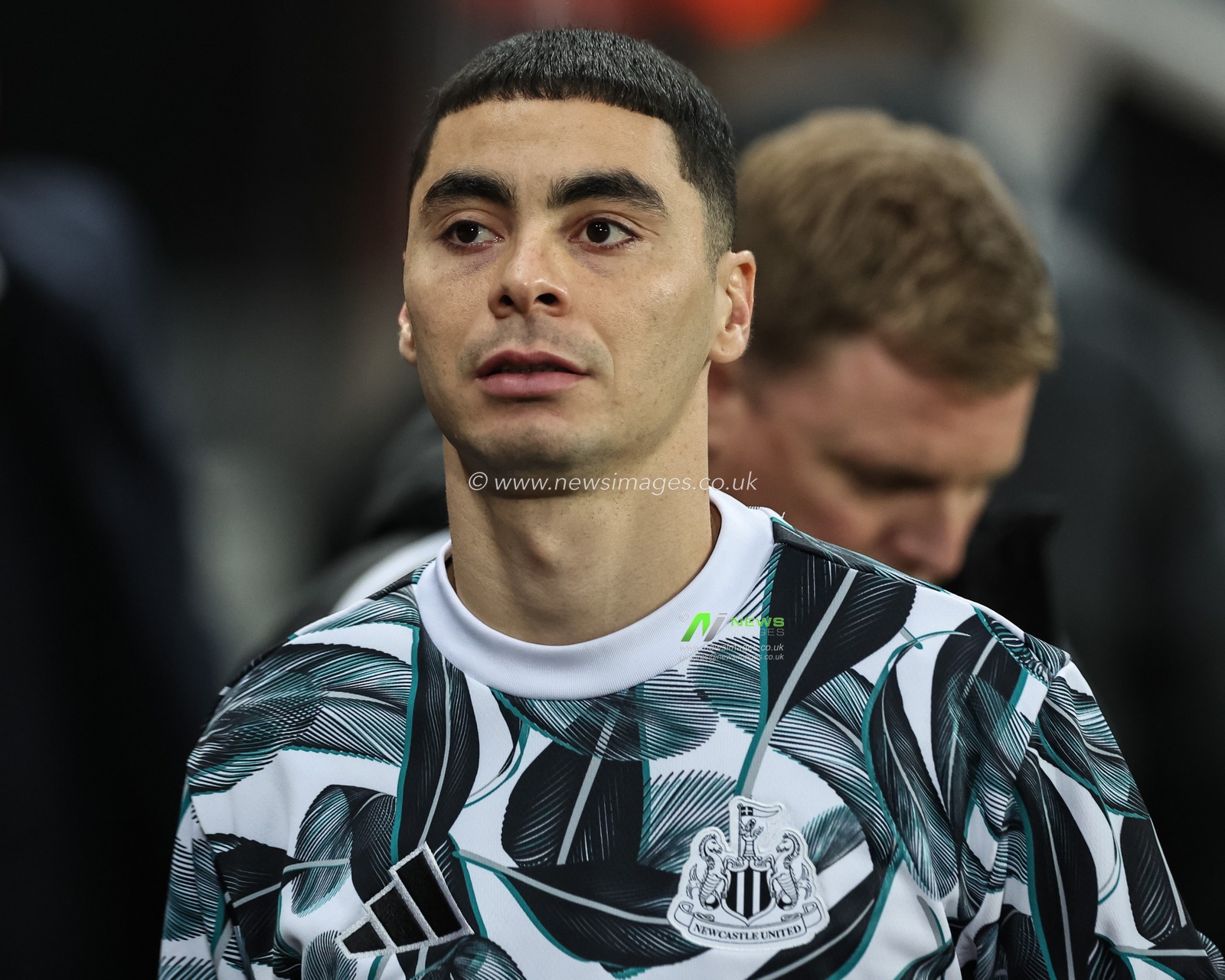 Miguel AlmirÃ³n of Newcastle United during the Premier League match Newcastle United vs Liverpool at St. James' Park, Newcastle, United Kingdom, 4th December 2024

(Photo by Mark Cosgrove/News Images)