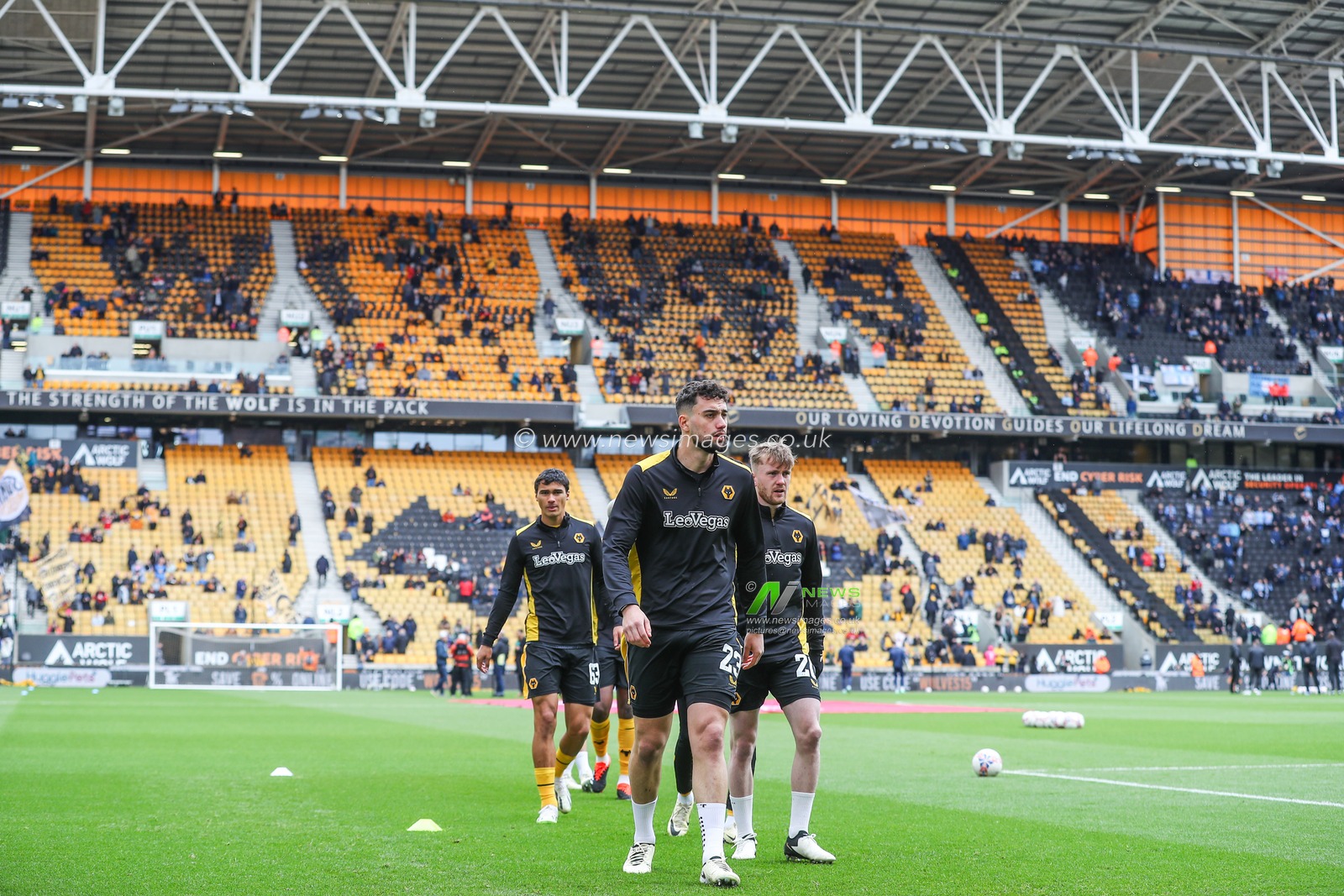 Max Kilman of Wolverhampton Wanderers during the pre-game warm up ahead of the Emirates FA Cup Quarter- Final match Wolverhampton Wanderers vs Coventry City at Molineux, Wolverhampton, United Kingdom, 16th March 2024

(Photo by Gareth Evans/News Images)