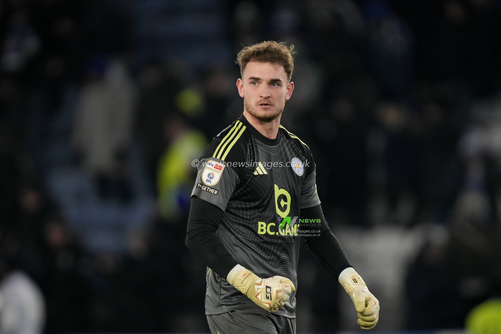 Leicester City goalkeeper Jakub Stolarczyk during the Sky Bet Championship match Leicester City vs West Bromwich Albion at King Power Stadium, Leicester, United Kingdom, 5th January 2026

(Photo by Maynard Manyowa/News Images)

*** GER AUT SUI OUT ***