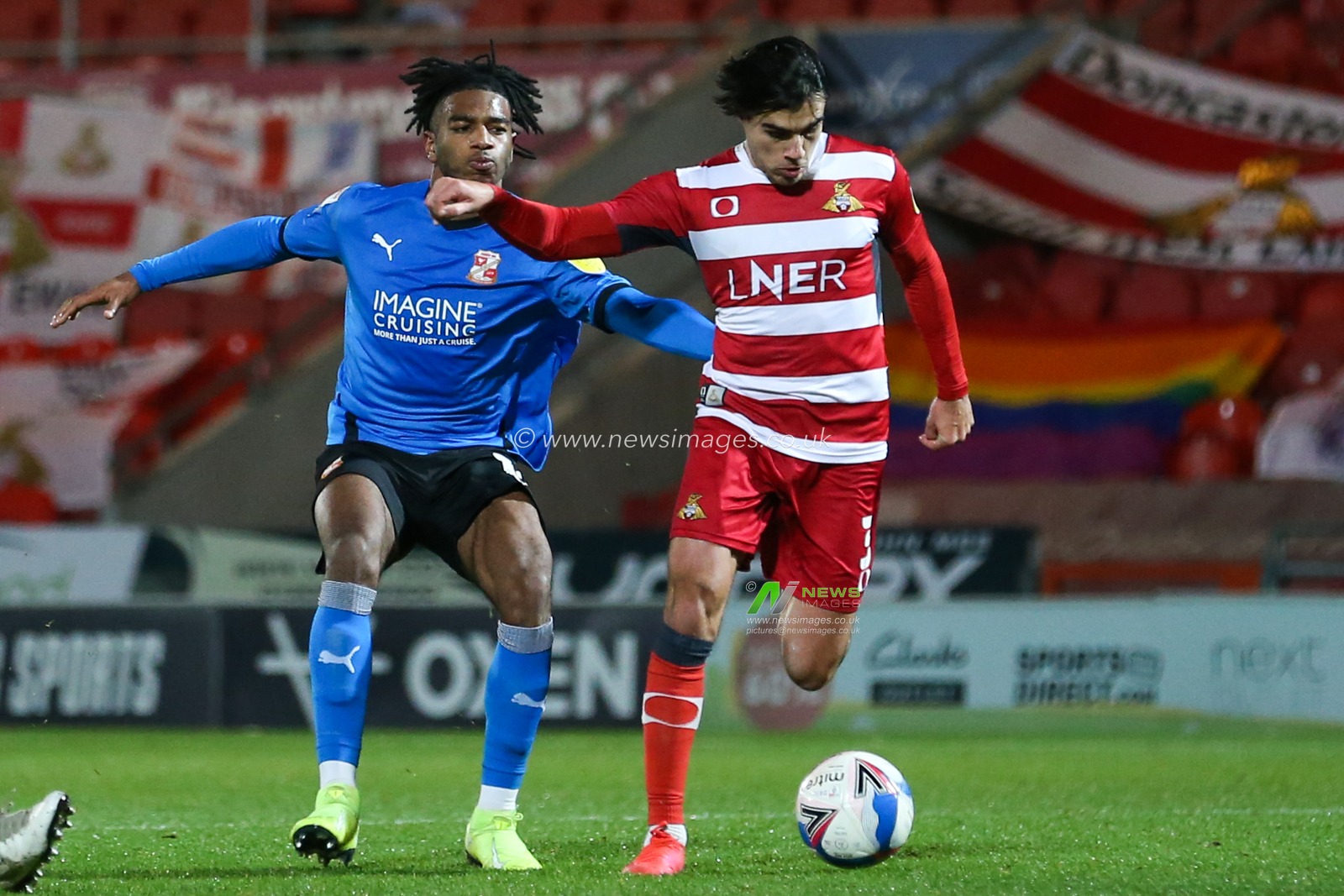 GOAL Reece James #3 of Doncaster Rovers scores to make it 2-0