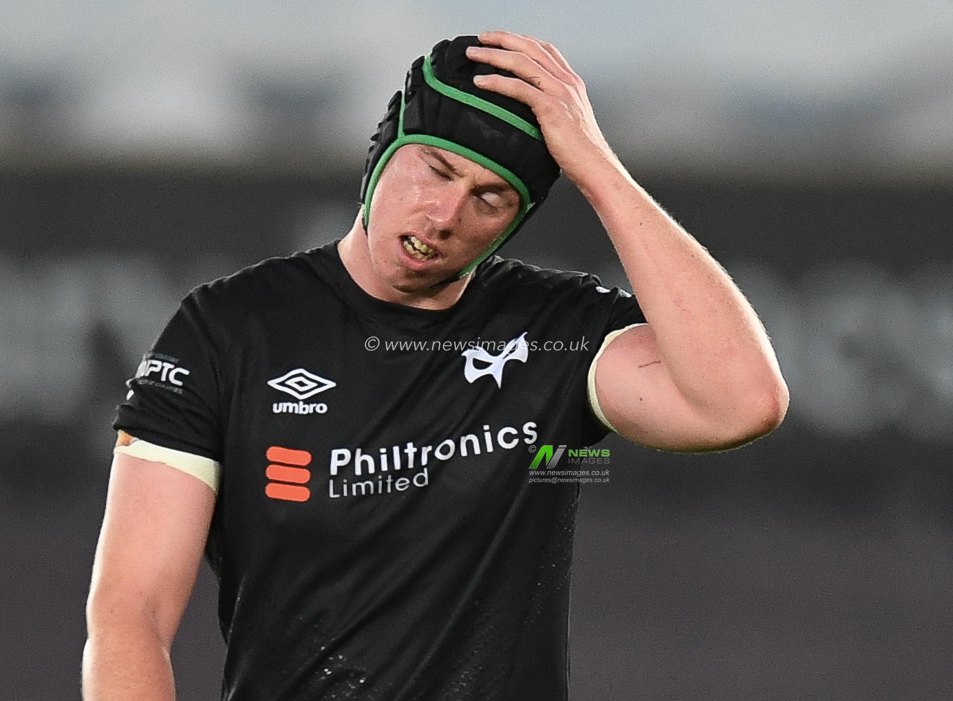 Adam Beard of Ospreys Rugby, during the game